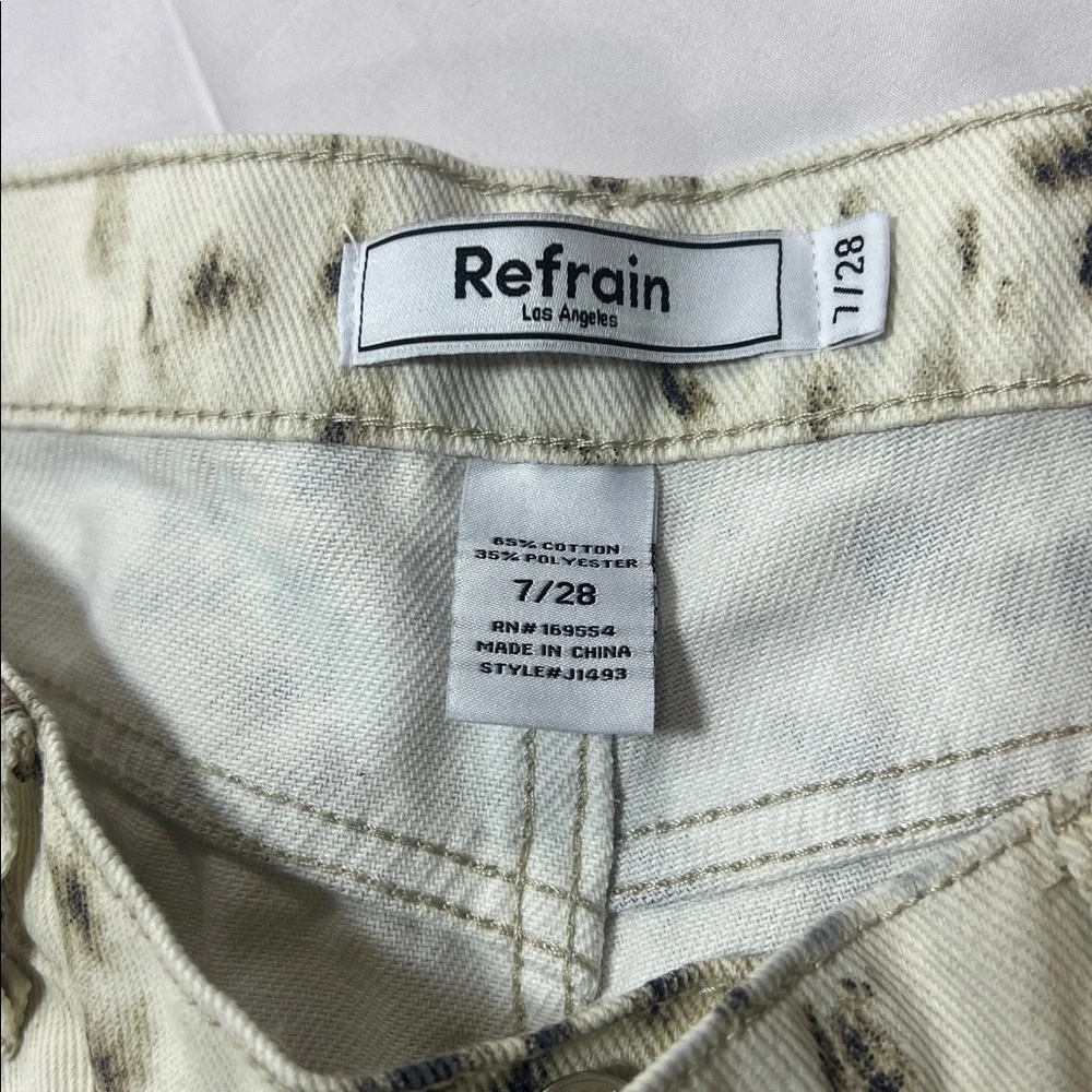 Refrain wide leg print jeans size 7 NWT - Picture 2 of 10